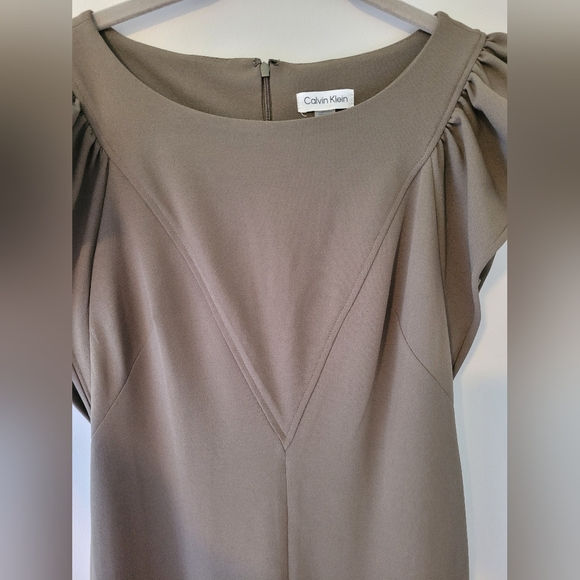 Calvin Klein Olive Green Wide-Leg Jumpsuit Women's Size 8 - Picture 5 of 15